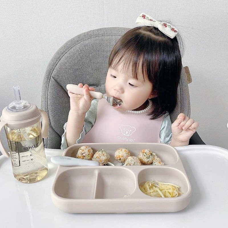 MOYUUM韓国の子供たち304ステンレスのスープフォークカトラリーセット - キッズ食器 - ステンレススチール ホワイト
