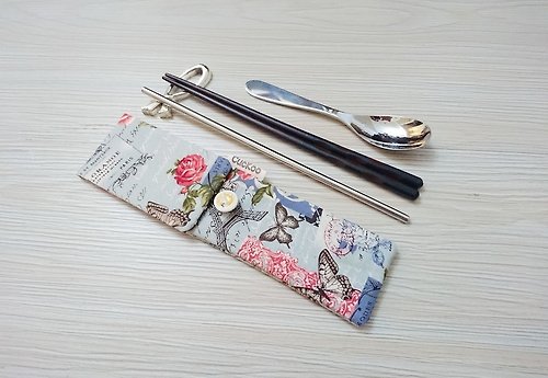 Cuckoo 布穀 環保餐具收納袋 筷子袋 組合筷專用 雙層筷袋 雜貨英倫