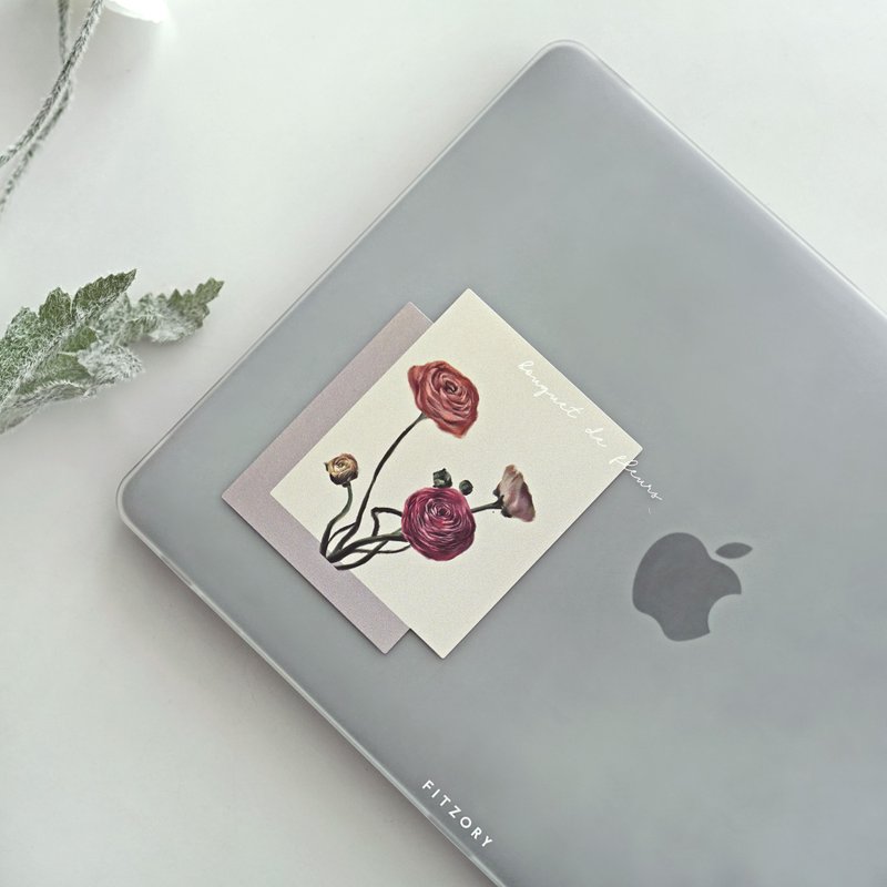 【FITZORY】花藝師 陸蓮法文款 | Macbook保護殼 - 平板/電腦保護殼/保護貼 - 塑膠 粉紅色