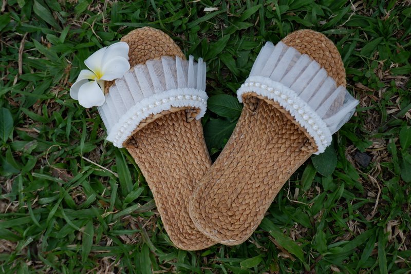woven shoes women's shoes sandals - 高跟鞋/跟鞋 - 植物．花 