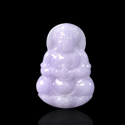 瓔珞珠寶盒 E.L.Jewelry Box 紫羅蘭翡翠觀音菩薩項鍊 | 天然緬甸玉翡翠A貨 | 送禮