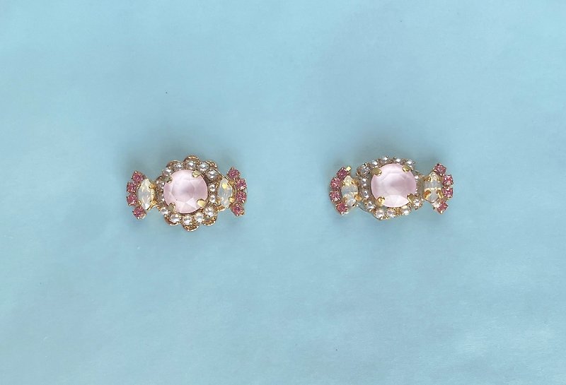 Clip-On pink - Earrings & Clip-ons - Glass Pink