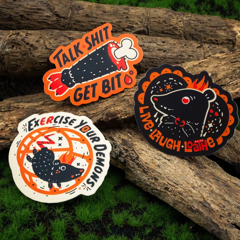 Imp Possum Sticker Pack Season 3 | Waterproof vinyl stickers - Stickers - Other Materials Orange