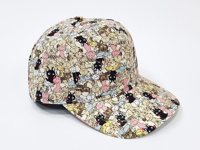 Printed Baseball Cap - KiKi喵#情人节#礼物#老帽#潮帽#四季四季款款#风风# - Hats & Caps - Cotton & Hemp Pink