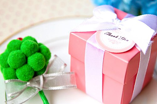 幸福朵朵 婚禮小物 花束禮物 Pink粉紅盒裝傳遞幸福(祝福快娶)花椰菜鑰匙圈 感謝禮 驚喜抽獎