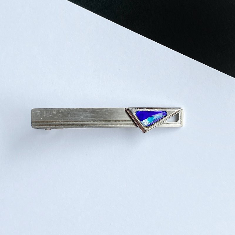 Space [Sapphire] Cloisonne tie pin Sterling silver womb Wired Cloisonne