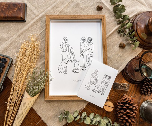 Custom Drawn Family of the Bride Gift