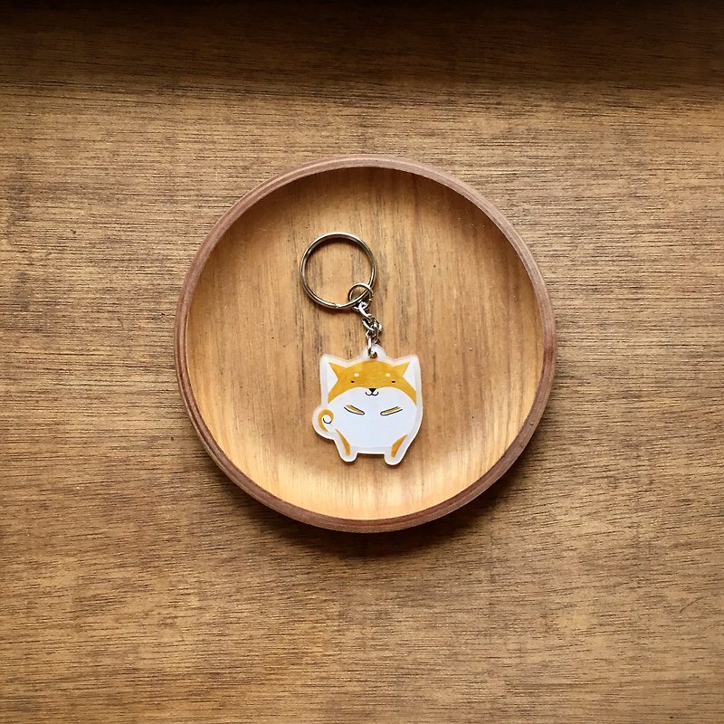 Chai dog keychain - デ ブ animals - Keychains - Plastic Khaki
