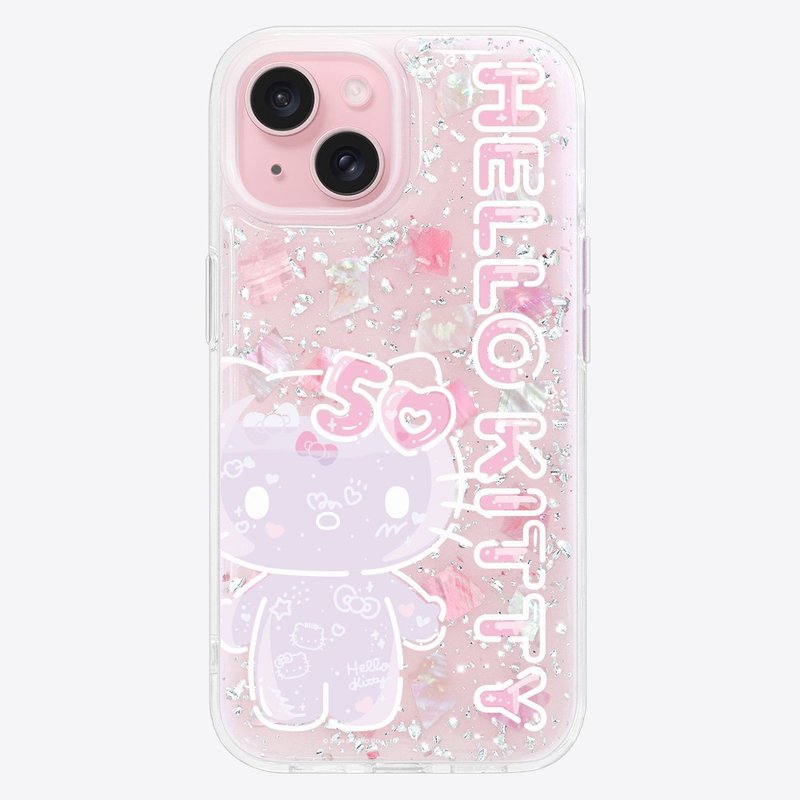 Hello Kitty 50th Anniversary - Barbie iPhone 15 14 13 pro max anti-fall case - เคส/ซองมือถือ - เปลือกหอย สึชมพู