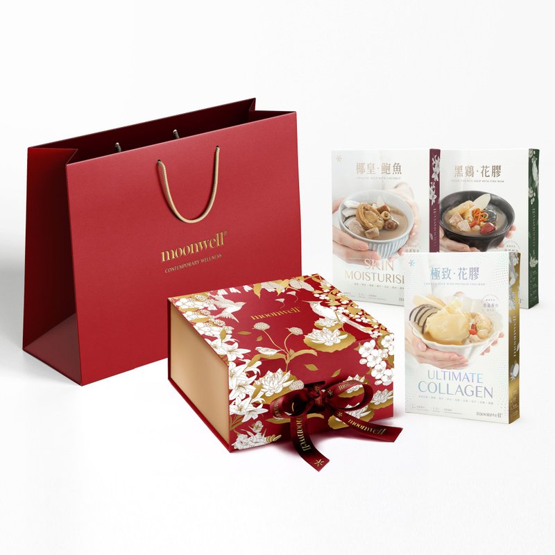 [Prestige Chinese New Year Gift Box] Therapeutic Stew Soup Contains Flower Collagen Only Abalone Nourishing Blood and Beauty - อาหารเสริมและผลิตภัณฑ์สุขภาพ - อาหารสด หลากหลายสี