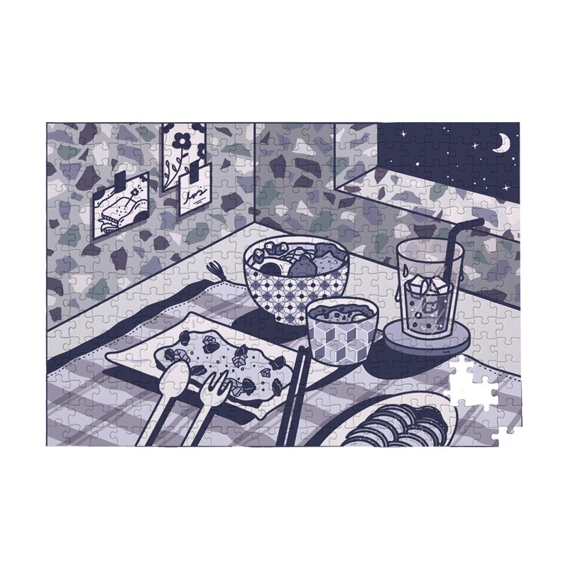 | 藍色系晚餐款 | 300片精緻印刷拼圖 - 拼圖 - 紙 多色