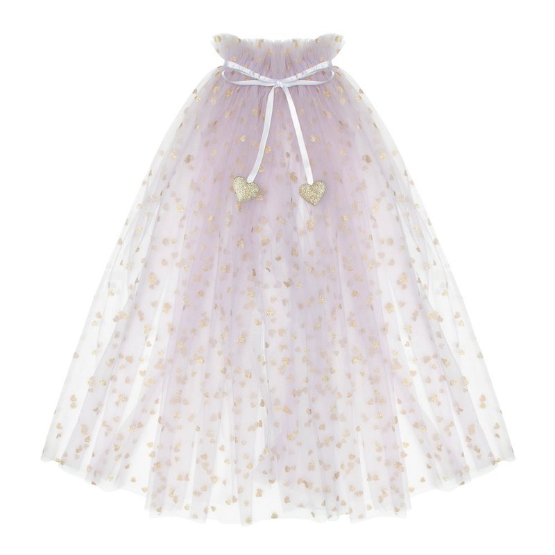 British Mimi & Lula_AW24_Dress Up Party-Pink and Purple Love Dream Gauze Cloak - กระโปรง - เส้นใยสังเคราะห์ 