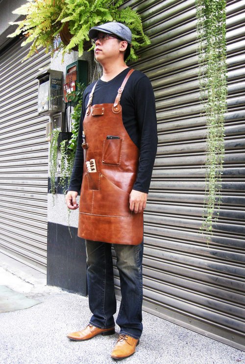 Patronex レザーエプロン ブラウン Patronex レザーエプロン ブラウン - メルカリ