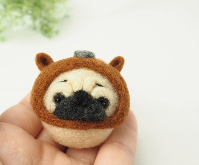 羊毛フェルトパグ戦士 Yahoo!オークション - 羊毛フェルト 「パグ」 犬 ハンドメイド