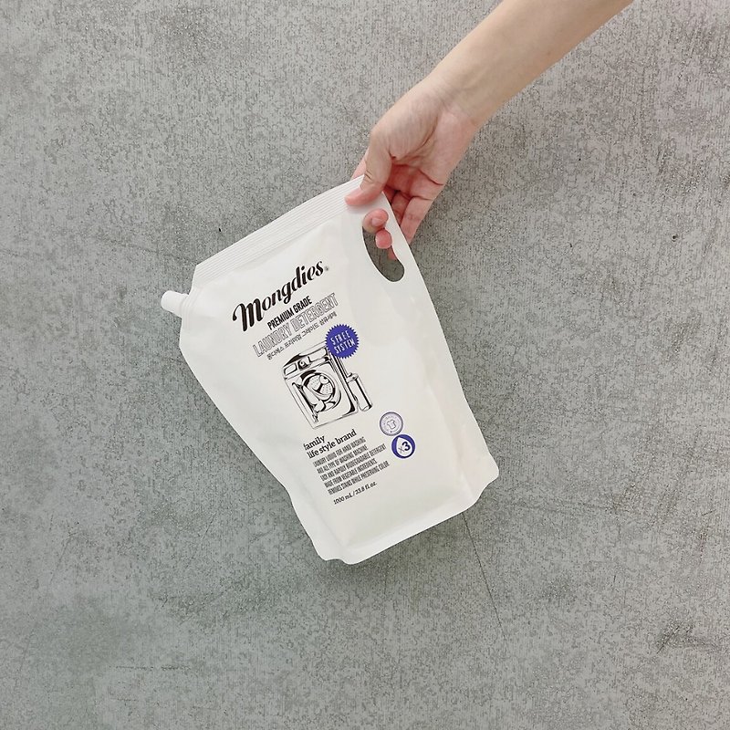 【mongdies】Vegetable Detergent Concentrate Laundry Detergent - Refill Pack - ผลิตภัณฑ์ซักผ้า - สารสกัดไม้ก๊อก ขาว