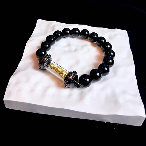 thip-jewelry Amulet with a bracelet Black Onyx, Lucky Onyx Bracelet, Blessing amulet bracelet