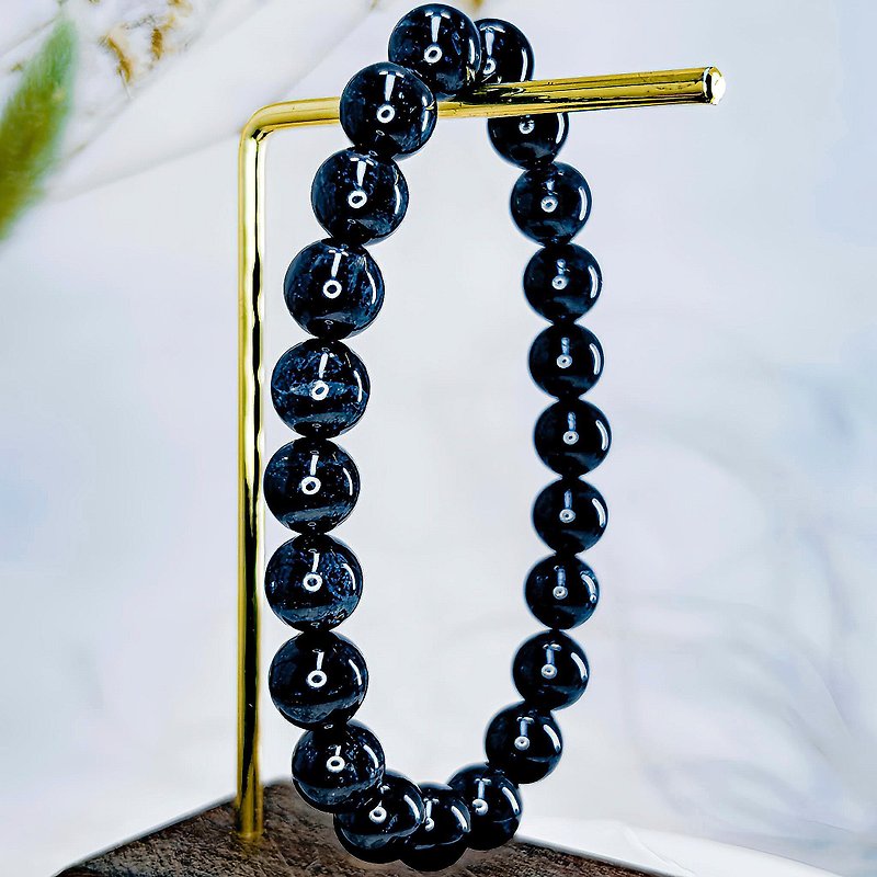 [Indigo Tourmaline] Natural Indigo Stone Bracelet - สร้อยข้อมือ - คริสตัล สีน้ำเงิน
