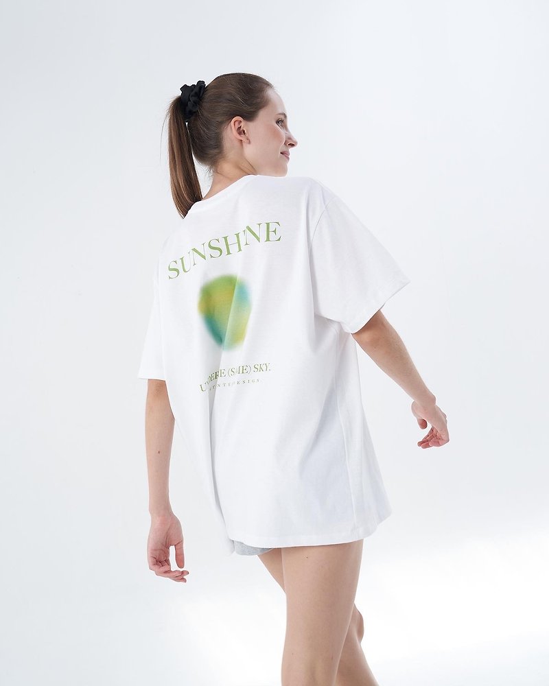 SUNSHINE printed oversize tee - Women's T-Shirts - Cotton & Hemp Green