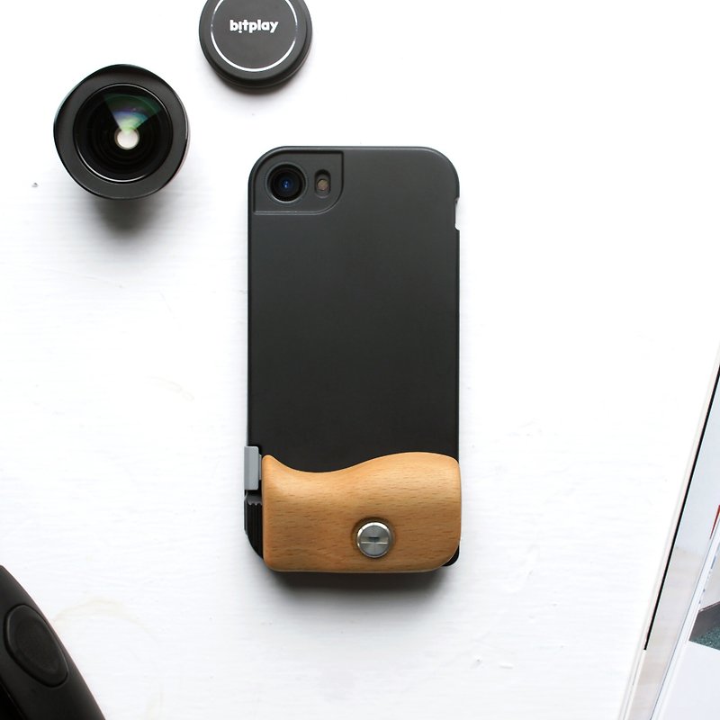 Classic wooden handle _ with SNAP! 7 phone case 4.7 inches - เคส/ซองมือถือ - ไม้ สีทอง