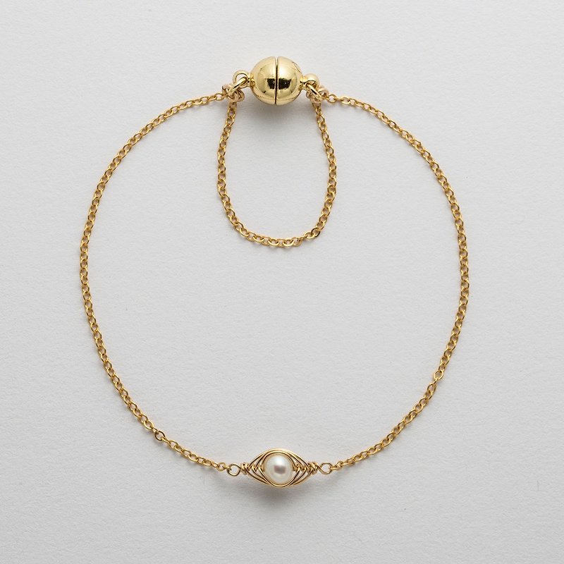 小宇宙 | 小珍珠手鍊 - 手鍊/手環 - 其他金屬 金色