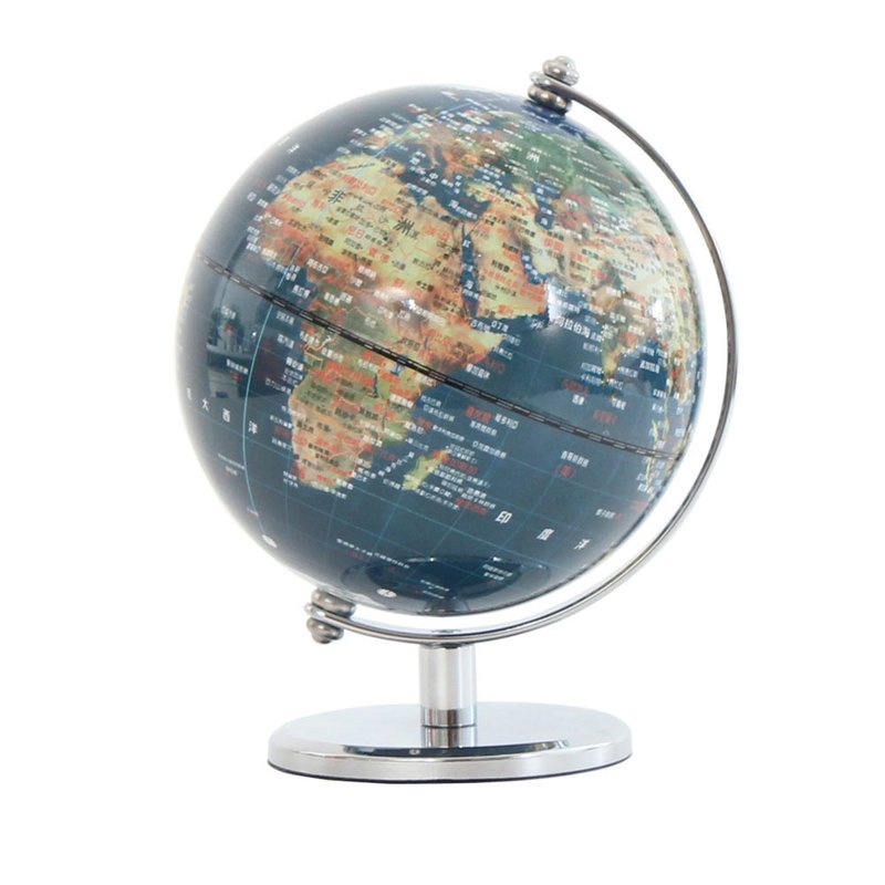 SkyGlobe 5吋衛星亮面金屬手臂地球儀(中文版) - 擺飾/家飾品 - 塑膠 藍色