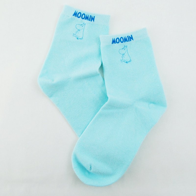 Moomin authorization-socks (blue), AE06 - Socks - Cotton & Hemp Blue