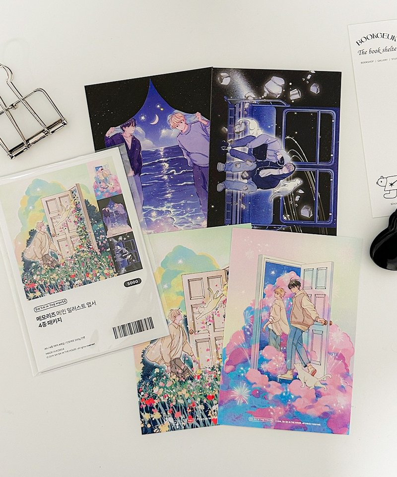 Memories Illustration Postcard Package in 4 Theme Postcard - การ์ด/โปสการ์ด - กระดาษ หลากหลายสี