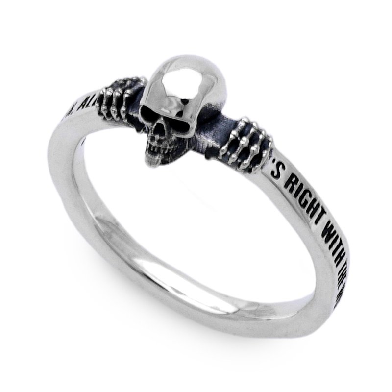 スカル/リング シルバー 925/シルバーアクセサリー メンズ/ピンキーリング/男性プレゼント/fc262 - 戒指 - 純銀 銀色