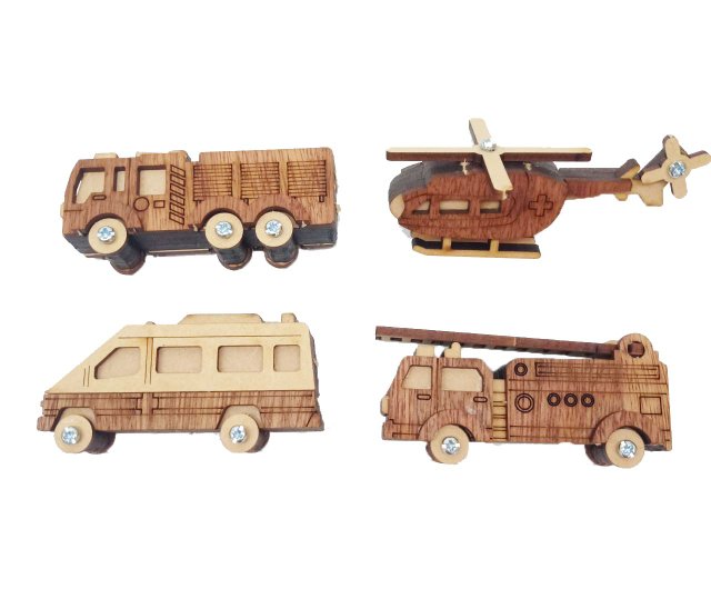 手作りDIY] 寿安武消防署手作りDIYおもちゃの車 - ショップ J