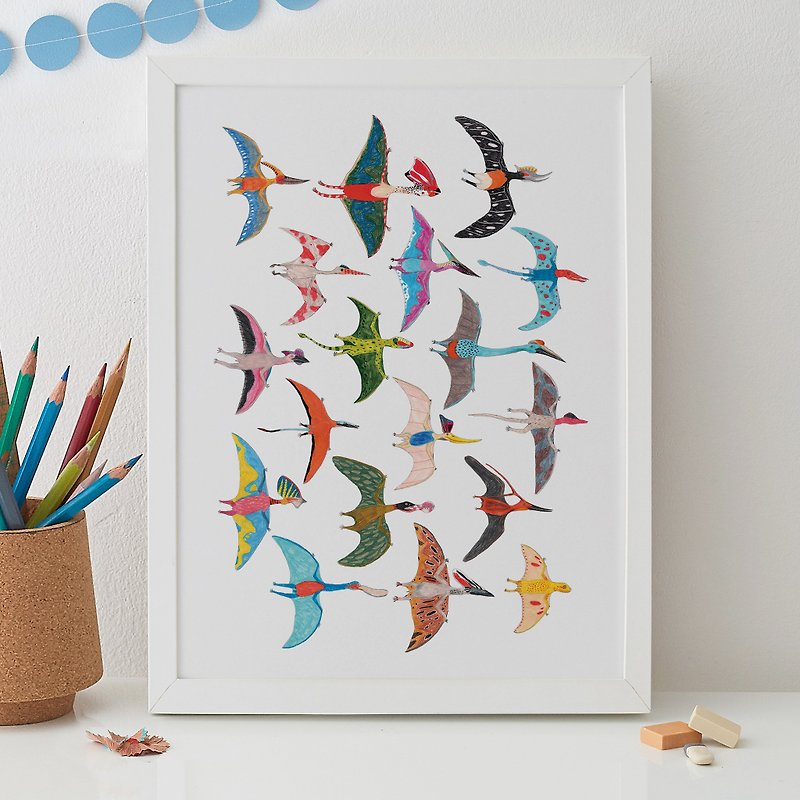 PTERODACTYL PRINT - Posters - Paper Multicolor