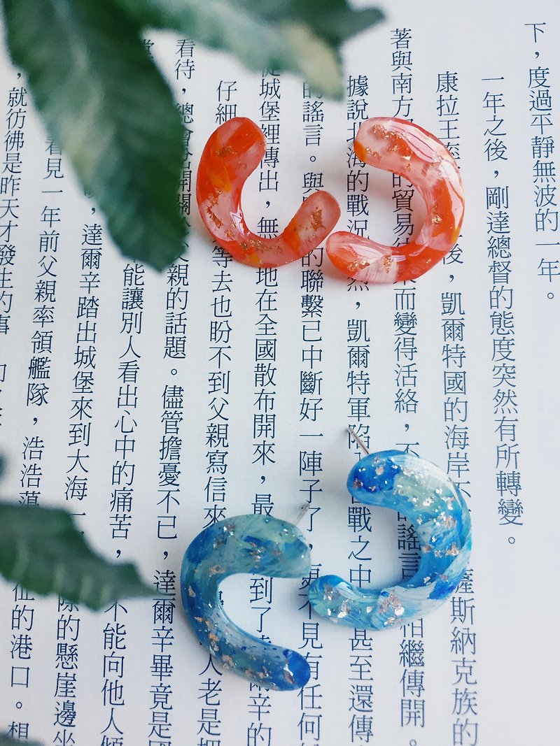 Hello Color Series-Color Big C Earrings/Earrings - Earrings & Clip-ons - Resin 