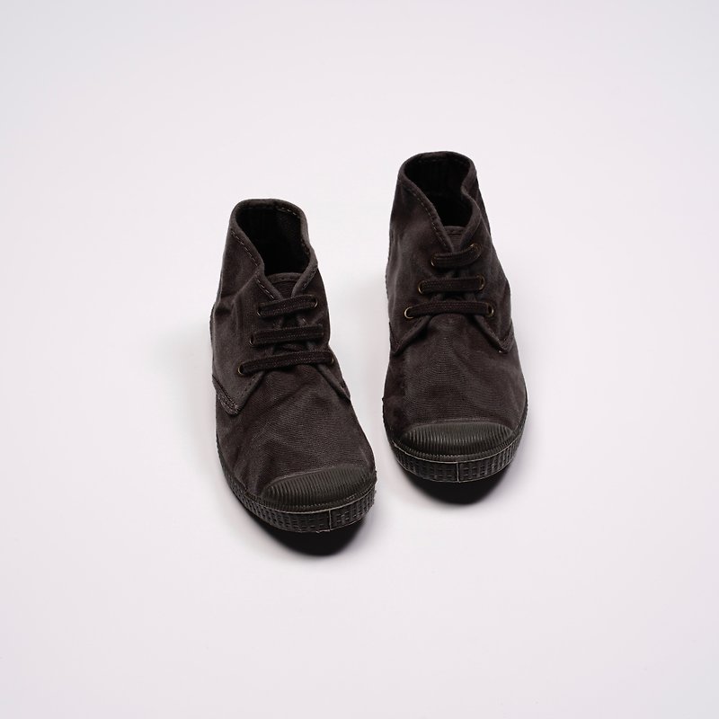 西班牙帆布鞋 CIENTA U60777 01 黑色 黑底 洗舊布料 童鞋 Chukka - 男/女童鞋 - 棉．麻 黑色