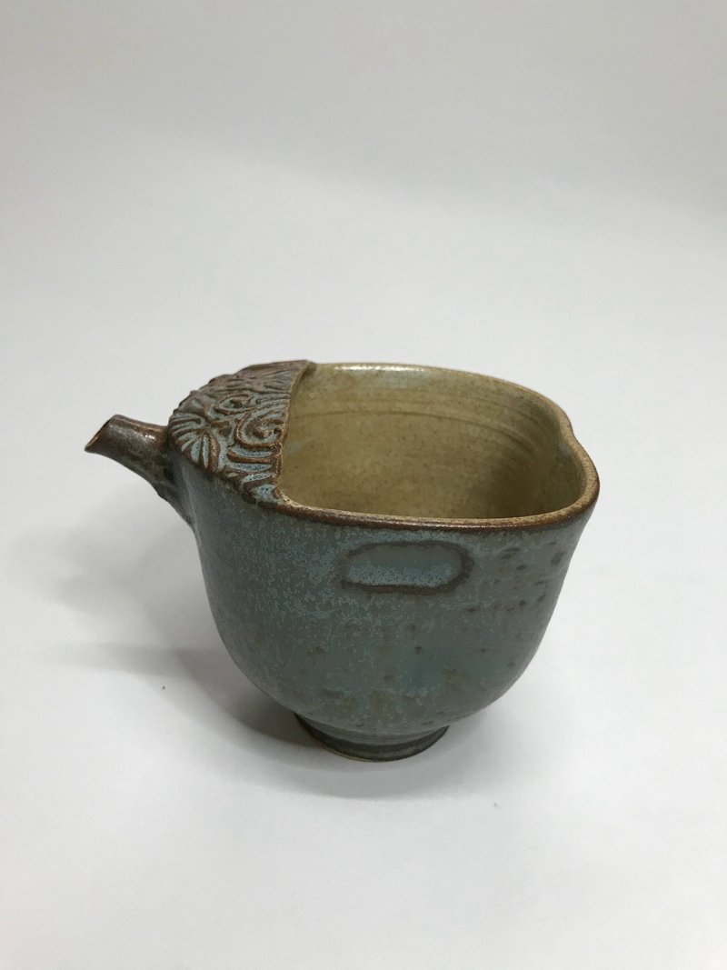曾永鴻  灰釉刻花茶海 - 茶壺/茶杯/茶具 - 陶 