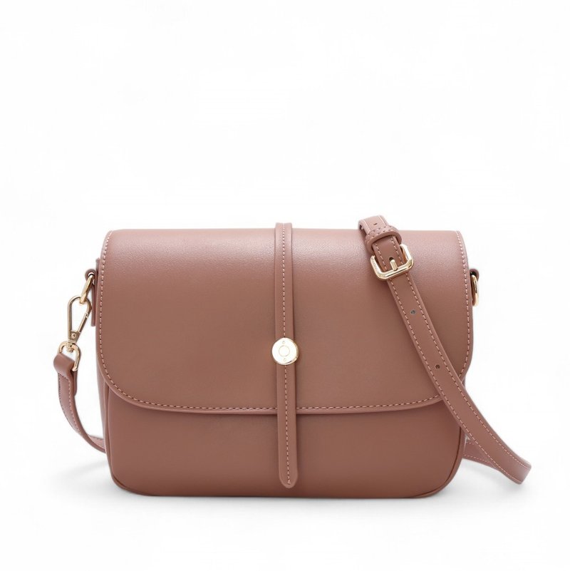 ANNA DOLLY likes daily intellectual versatile crossbody bag (large) #粉 - กระเป๋าแมสเซนเจอร์ - หนังเทียม สึชมพู