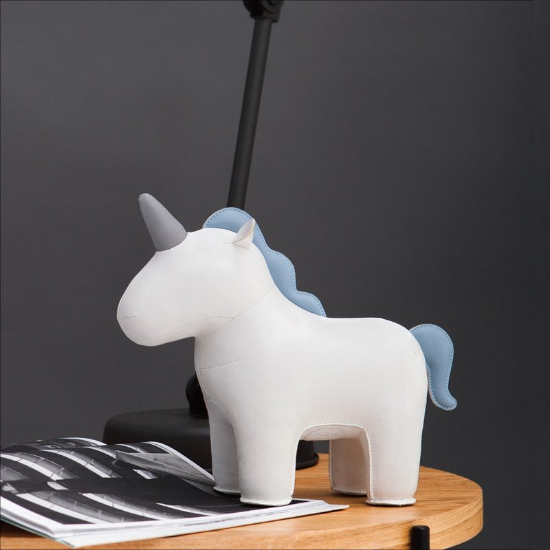 Zuny - Unicorn Nico - Bookend - ของวางตกแต่ง - หนังเทียม หลากหลายสี