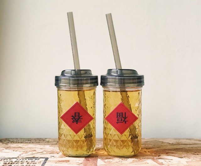 Glass Cups Set, Wide Mouth Mason Jar Glass Cups With Bamboo Lids