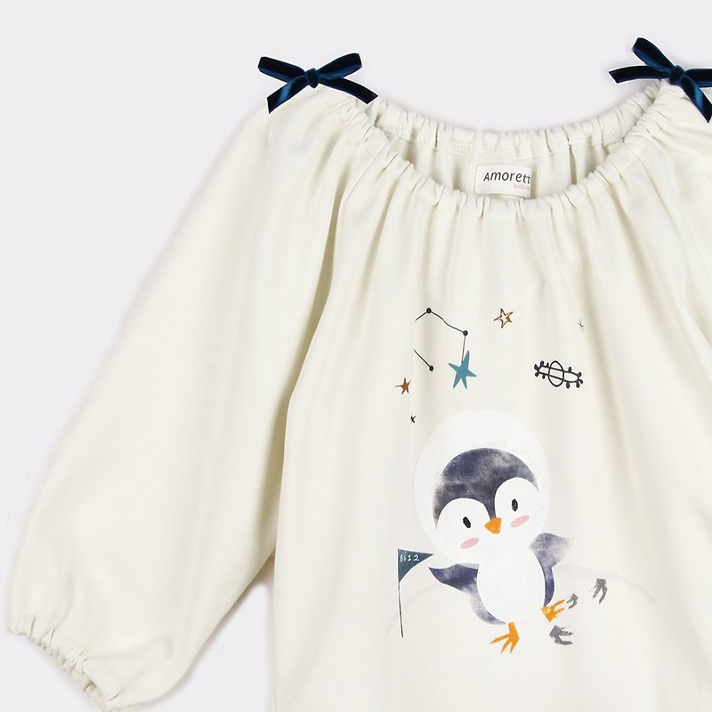 小企鵝圓滾滾包屁衣 - 嬰兒連身衣/包被/包巾 - 棉．麻 
