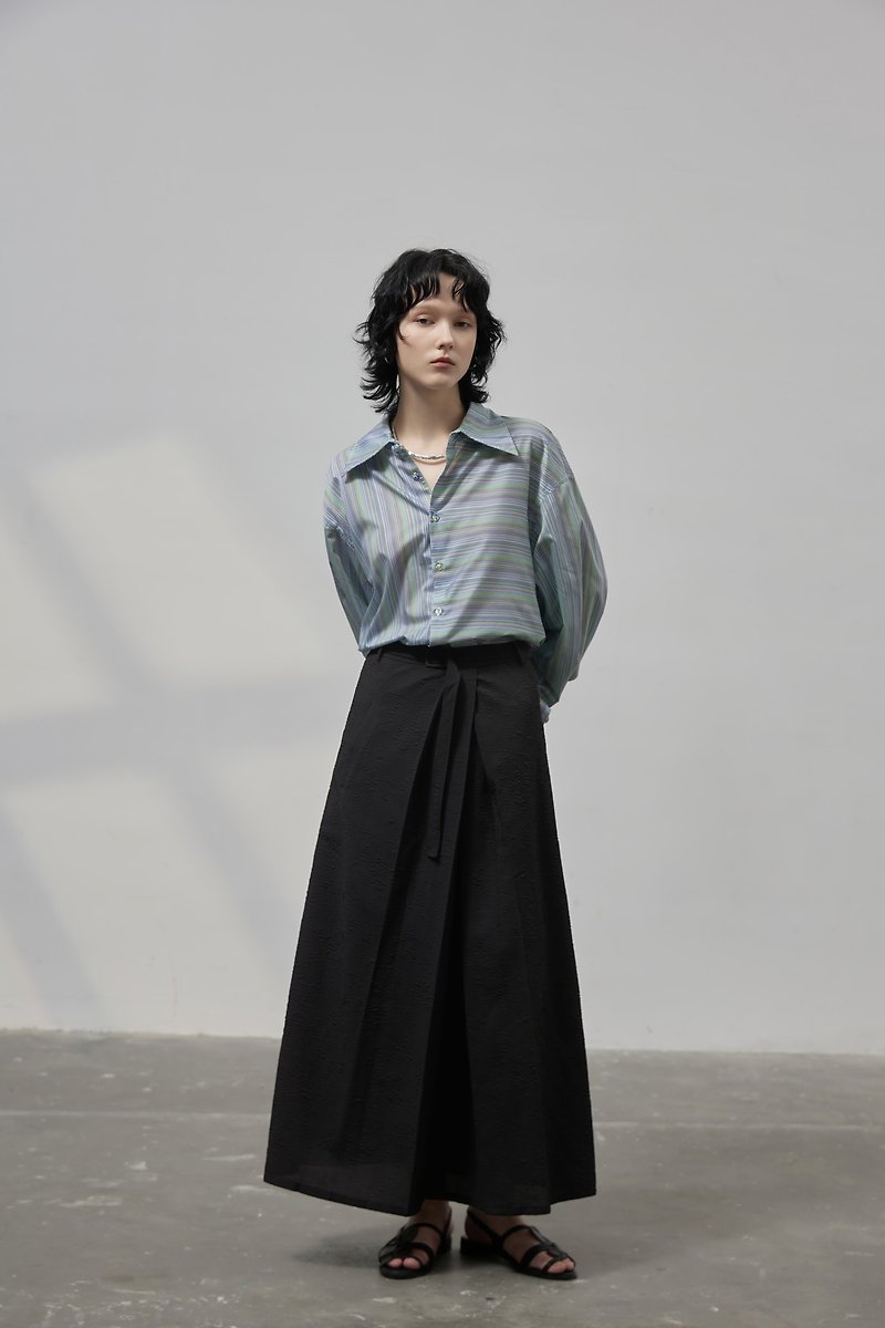 Gardenia Embossed Suit Long Skirt - Skirts - Polyester 