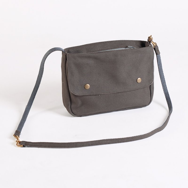 Multifunctional Storage Pouch-Charcoal Grey - Messenger Bags & Sling Bags - Cotton & Hemp Khaki