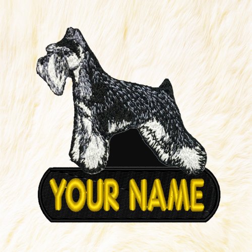 24PlanetsStudio Schnauzer Personalized Iron on Patch Your Name Your Text Buy 3 Get 1 Free