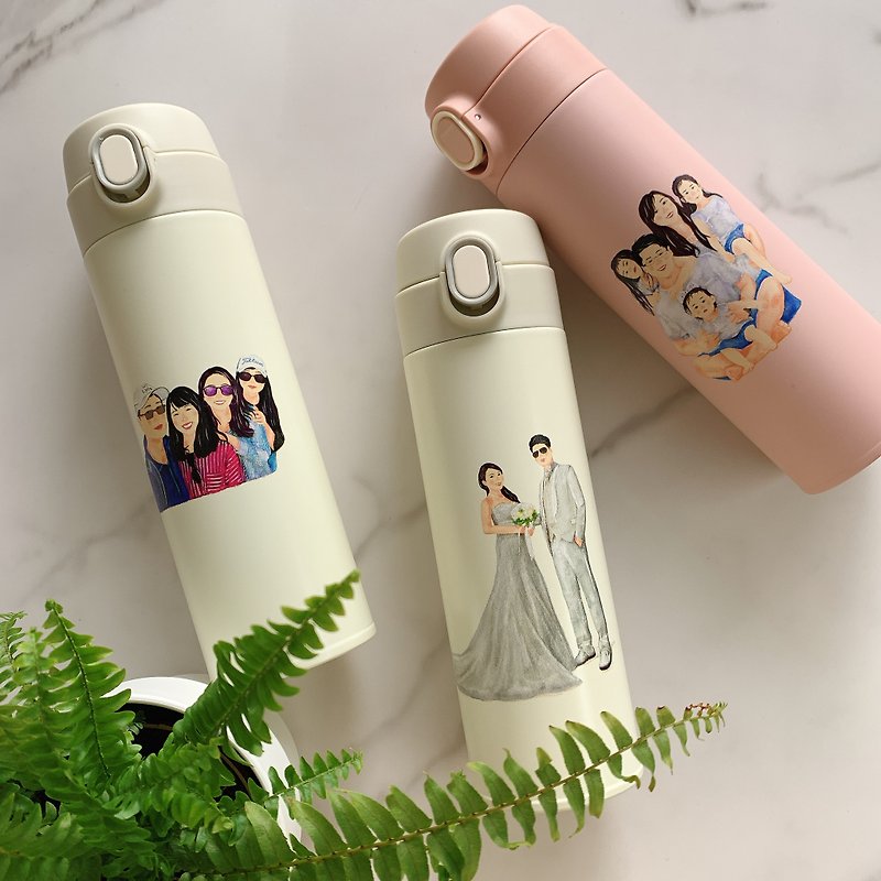 [Guobao Thermos Cup] Including Double Face Painting | Stainless Steel Ceramics | Customized Portrait - Vacuum Flasks - Stainless Steel Multicolor