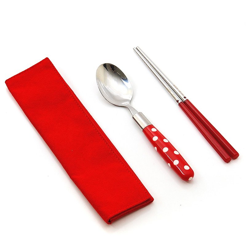 First chopsticks in Taiwan. Red dot light group. Small chopsticks set - Cutlery & Flatware - Other Metals 