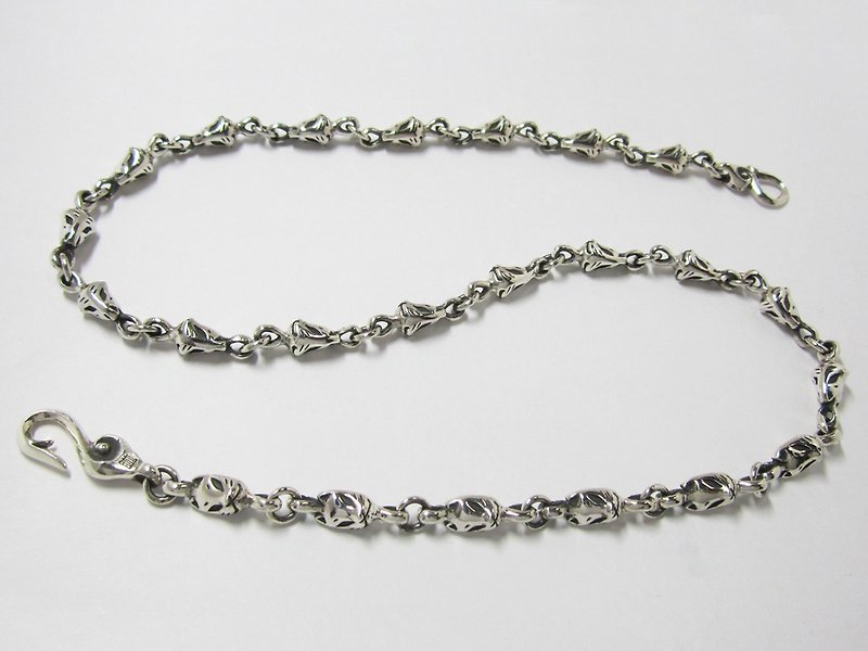 Fox face CHAIN NECKLACE - Necklaces - Other Metals Silver