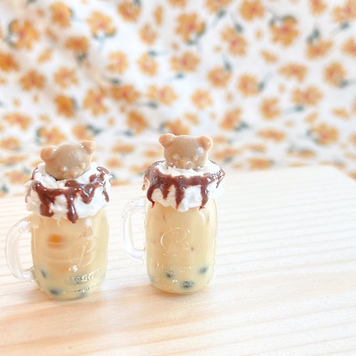 JL Grocery 【台式】珍珠奶茶熊 | 黏土飾物 | 微縮飾物