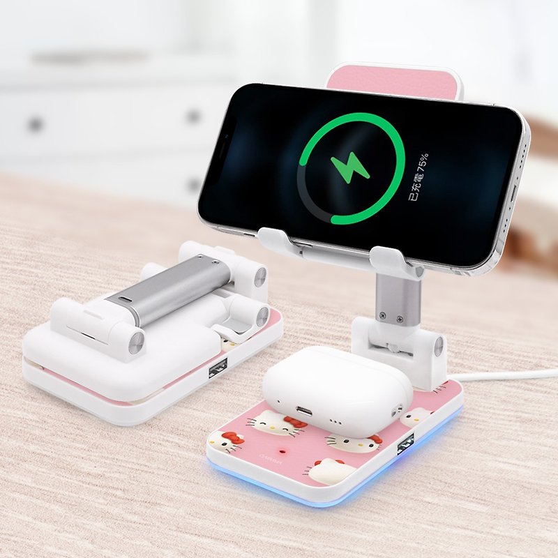 GARMMA Hello Kitty Folding Wireless Charging Stand 50th Anniversary - Phone Accessories - Other Materials 