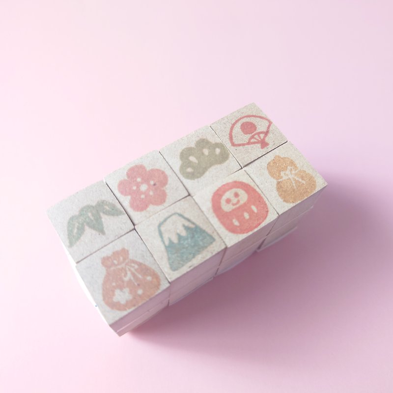 Japanese stamp set [lucky thing] - ตราปั๊ม/สแตมป์/หมึก - ยาง ขาว