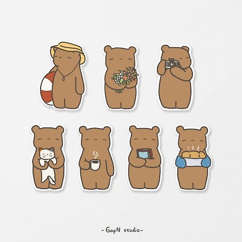GapN studio Lamud Bear Hobbies Sticker 2022 collection