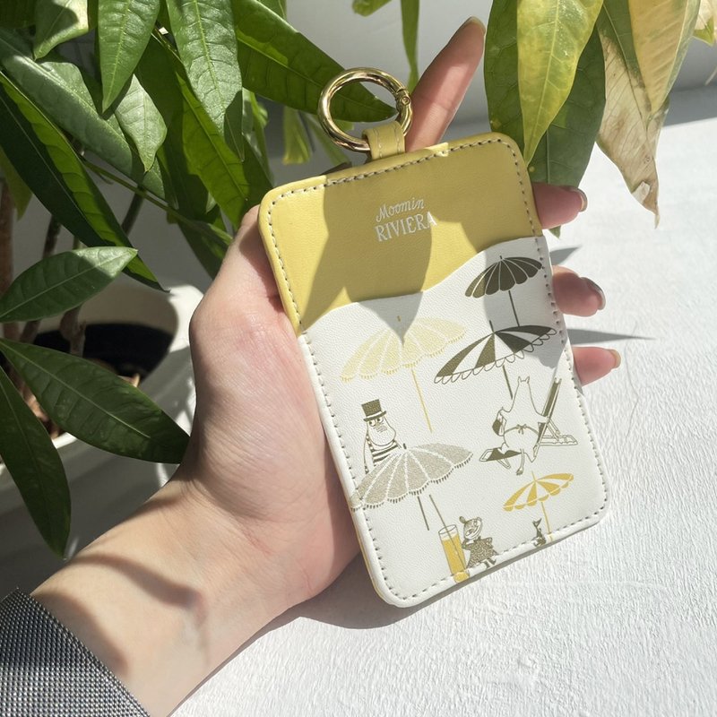 【Pinkoi x Moomin】Limited ID Card Set Youyou Card Holder Beige Japanese Illustration Office - ID & Badge Holders - Plastic Multicolor