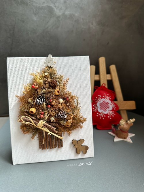 クリスマステーブルフラワーアレンジ♡ピンクのクリスマスツリー 生花】卓上に置ける、Xmas ツリーアレンジメント | lafeuille