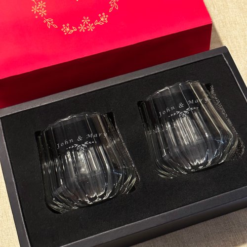 Design Your Own Wine 香港酒瓶雕刻禮品專門店 條紋花苞威士忌杯 小眾創意玻璃酒杯 文字雕刻 情侶閨蜜生日禮物